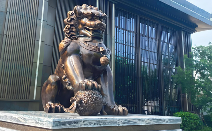 定制銅天安門獅子雕塑，致敬中華文化
