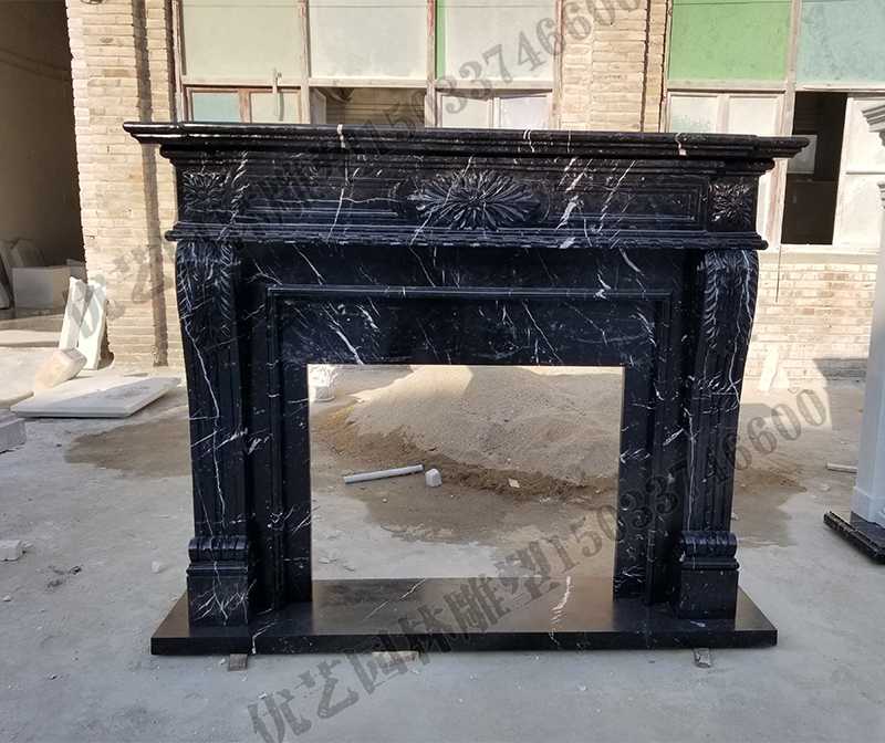 石雕壁爐架，大理石壁爐架，室內(nèi)壁爐架