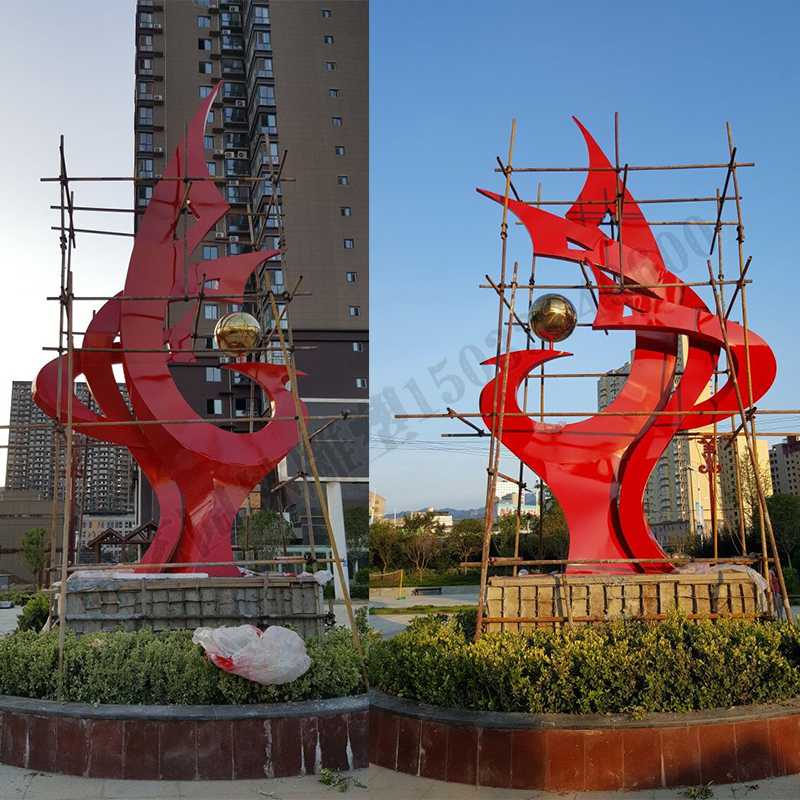大型不銹鋼雕塑，不銹鋼鳳凰雕塑，小區(qū)不銹鋼景觀雕塑