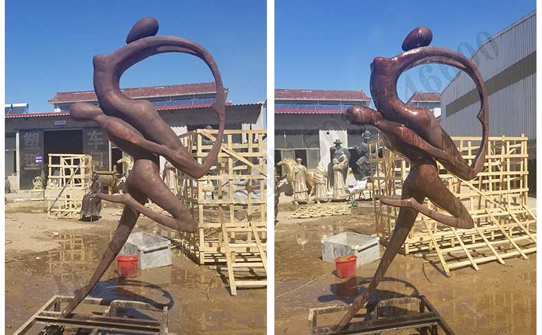 跳舞人物銅雕塑，銅舞蹈雕塑，銅抽象人物