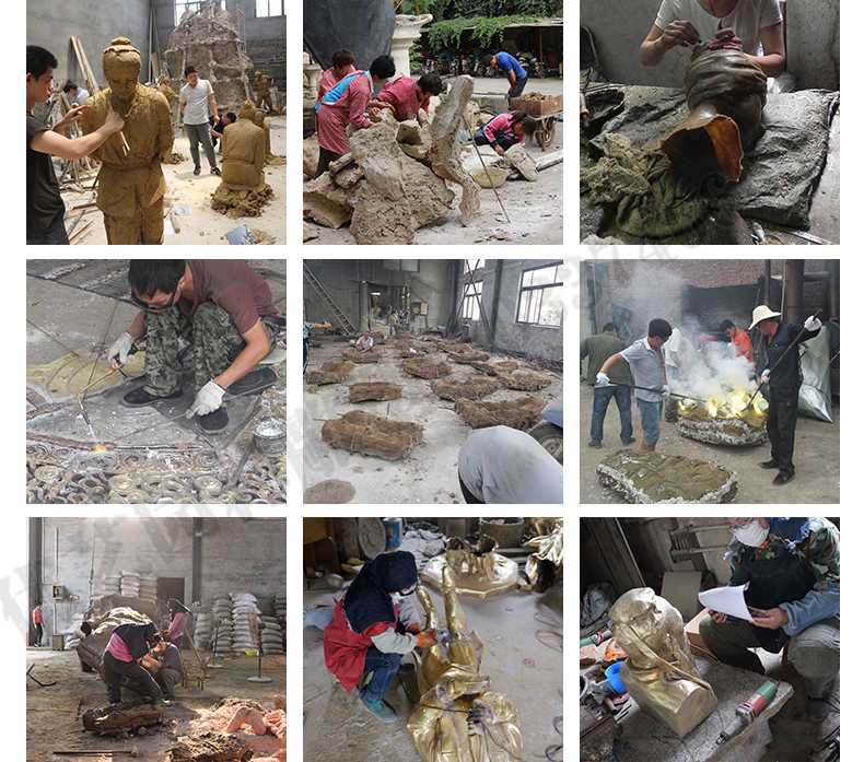 銅雕塑廠家，銅雕塑鑄造流程，銅雕塑定制