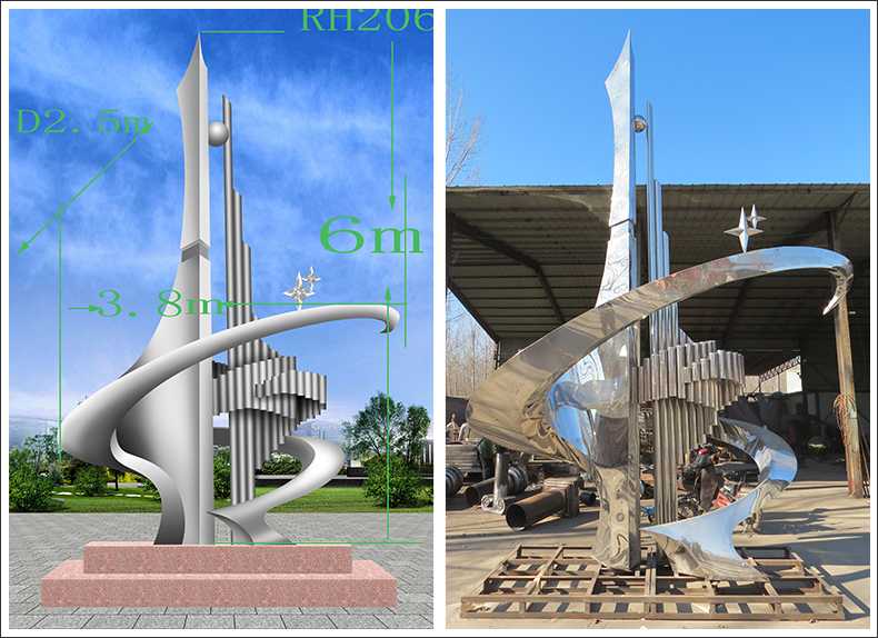大型不銹鋼雕塑，不銹鋼雕塑廠家，室外大型景觀雕塑