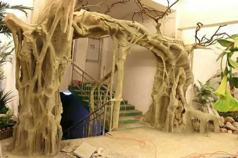 水泥仿真樹木雕塑，仿真水泥雕塑