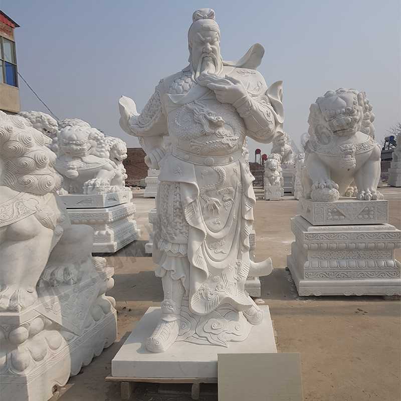 漢白玉關公像，石雕關公像，大理石關公雕像，關羽雕像，河北石雕關公廠家.jpg